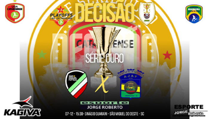 SÃO MIGUEL FUTSAL E AJAF JARDINÓPOLIS INICIAM DECISÃO DA LCF SÉRIE OURO